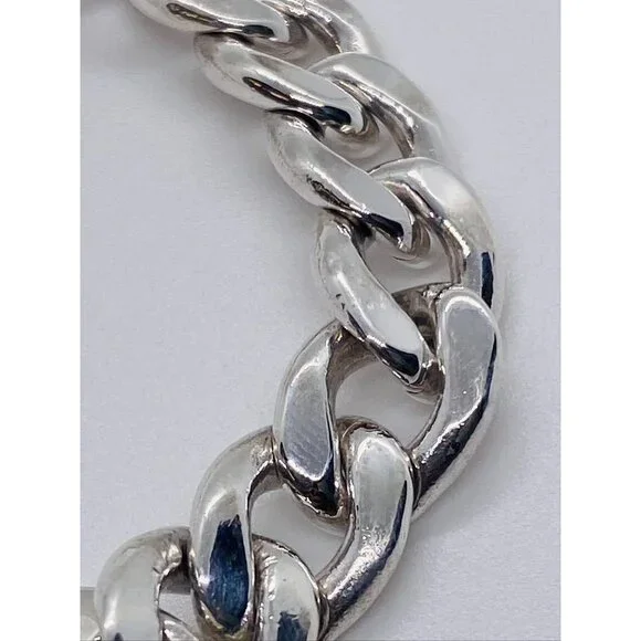 Tiffany & Co Sterling Silver 925 Curb Link ID Plate 8.25